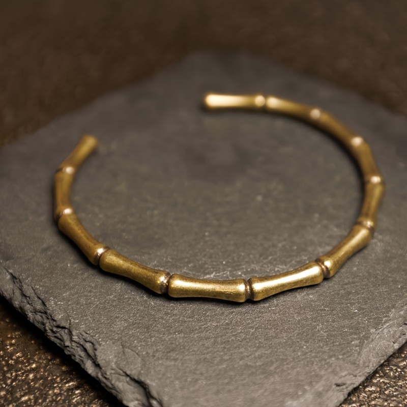 1pc Bamboo Style Copper Bangle Gift for Loved One